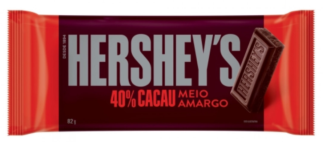 BARRA HERSHEYS CHOC MEIO AMARG 82G