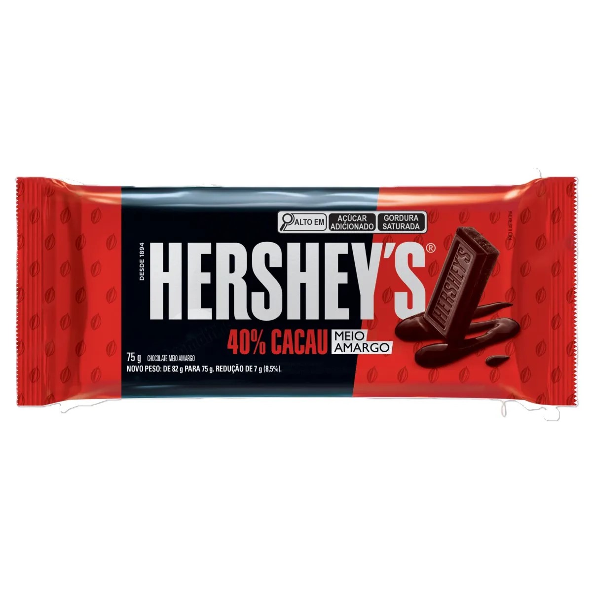 CHOC HERSHEYS M AMARGO 40% 75G