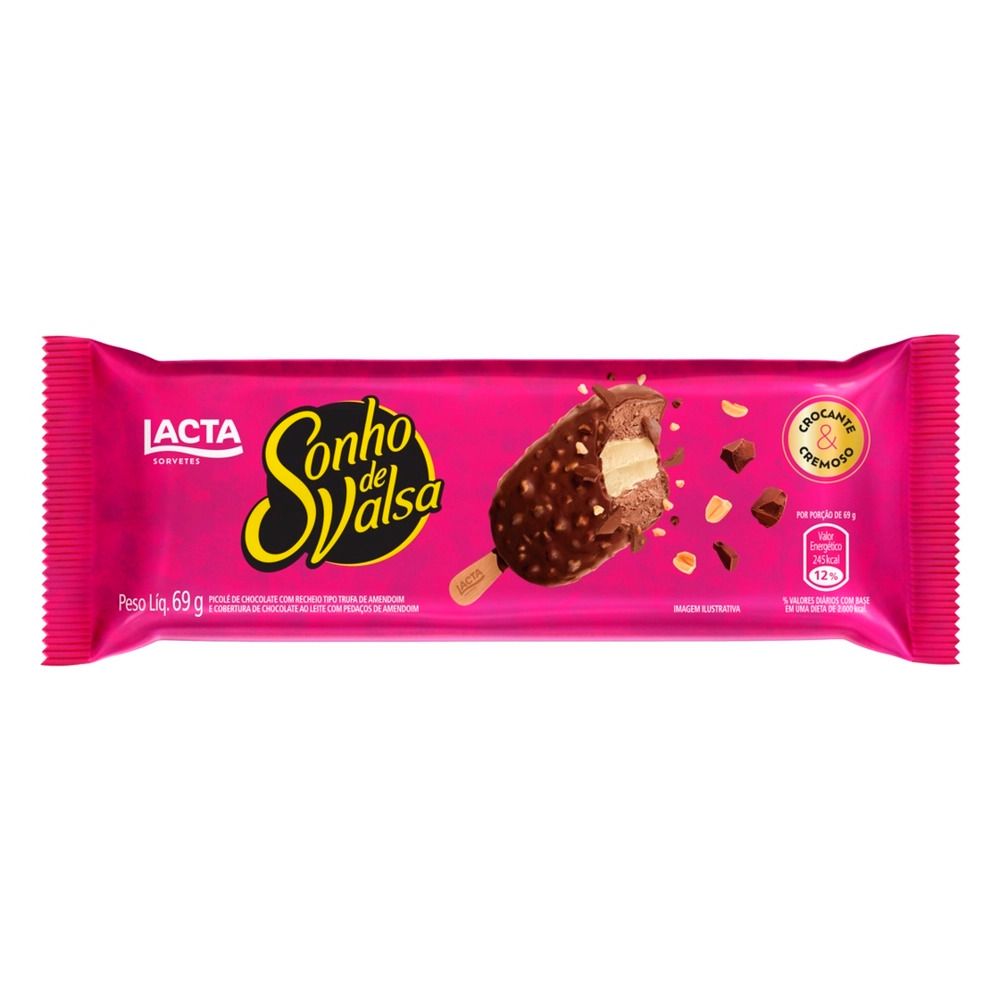 PICOLE LACTA SONHO DE VALSA 69G